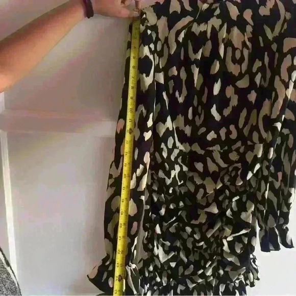 Women Multicolored Allover Print  Sleeve  Ruffle Dress size S - Picture 8 of 12